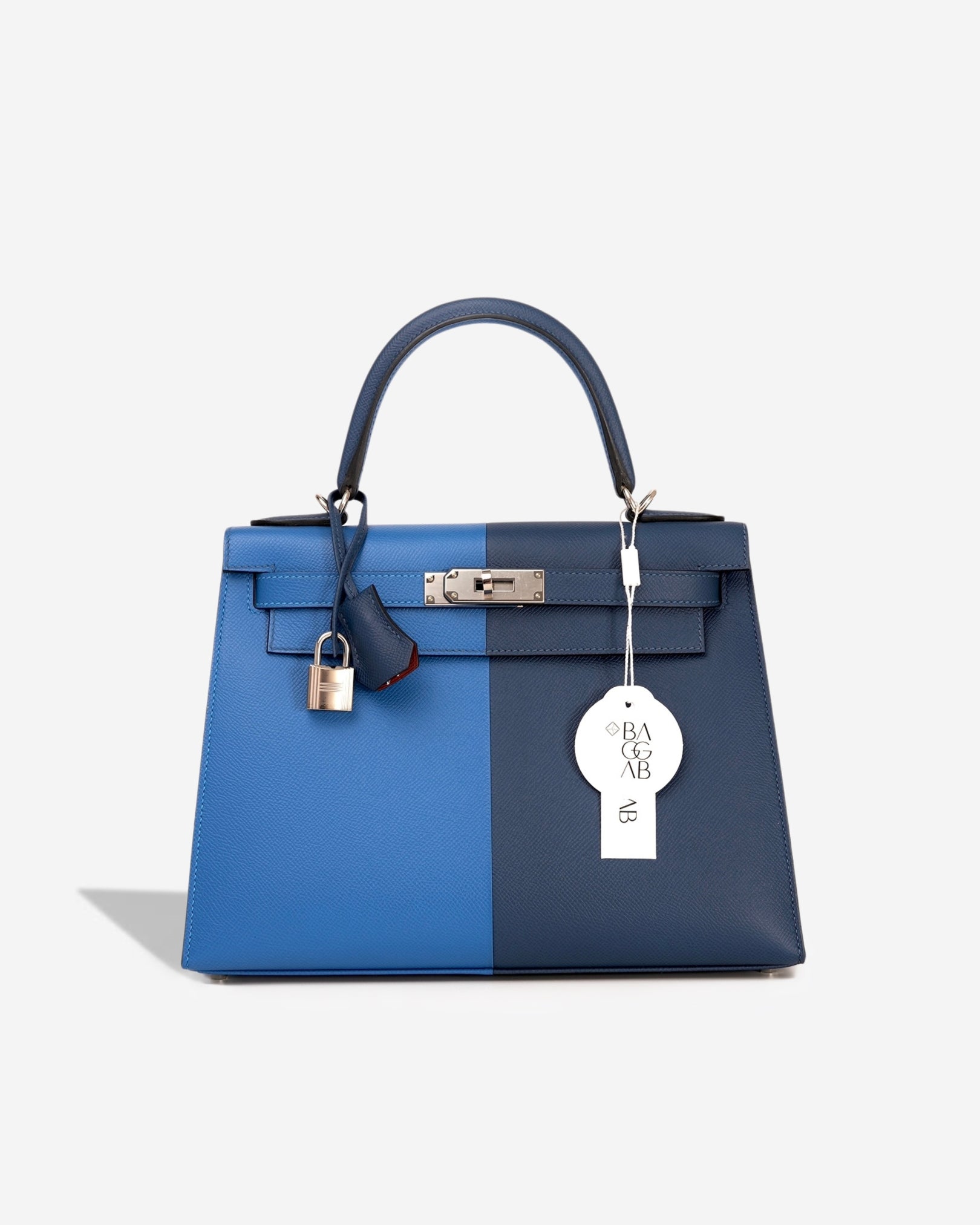 Hermès Kelly 28 Casaque Epsom Deep Blue / Mykonos / Brique