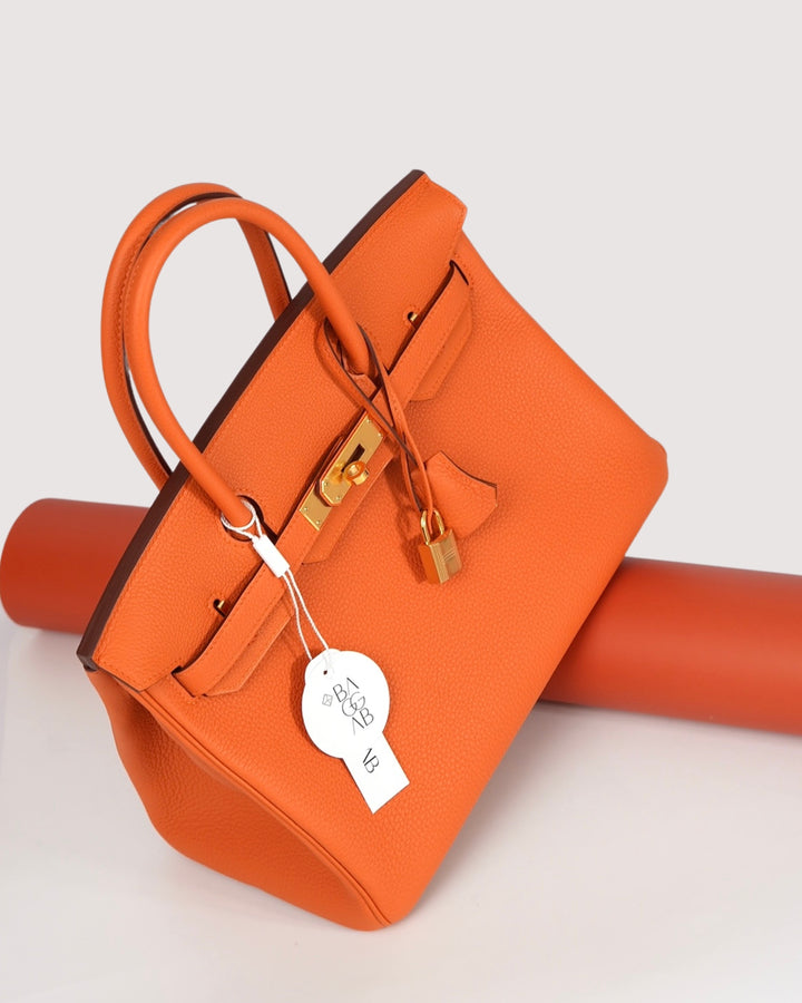 HERMÈS ダマフラー BOLSA HERMÈS LIMITED EDITION OFFICIER TOGO BIRKIN 30 ROXO ORIGINAL