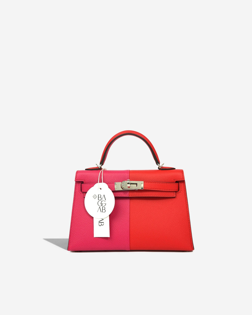 Hermès Kelly Mini Casaque Epsom Rose Extreme/Rouge de Coeur