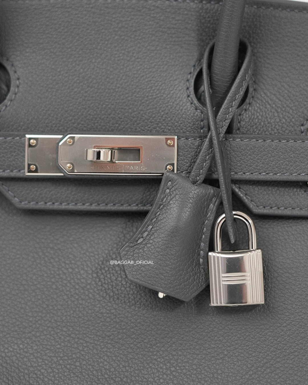 Hermès Birkin Shoulder 29 Evercolor Ardoise Palladium Hardware