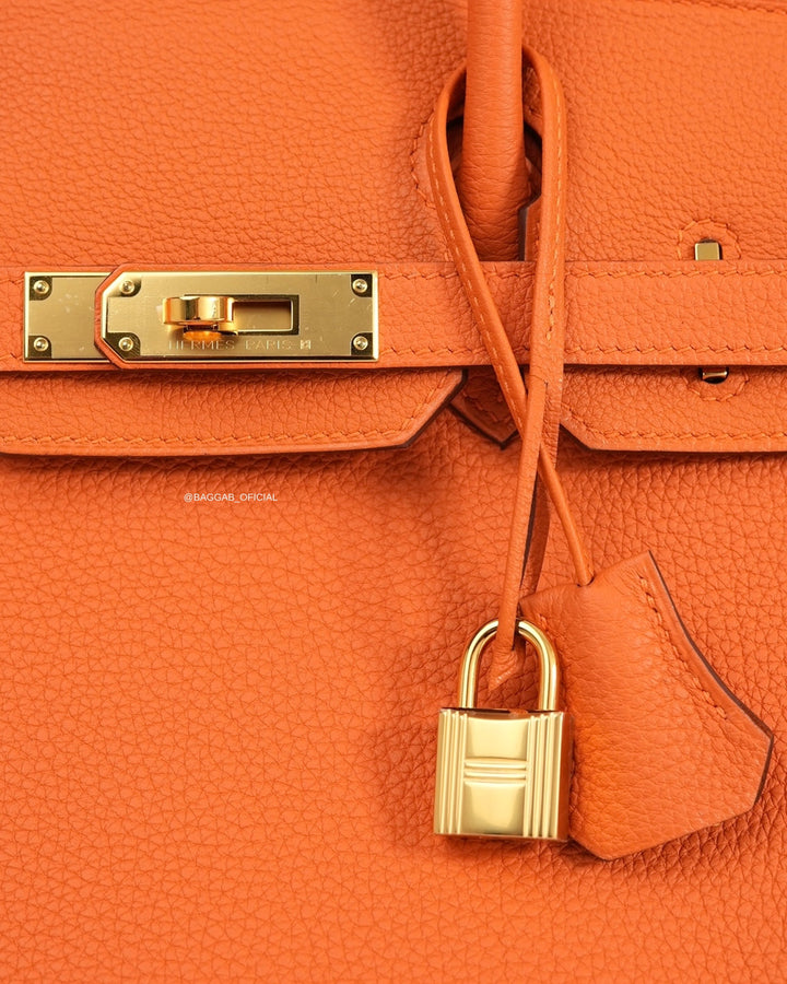 Hermès Birkin 30 Retourne Togo Orange H Gold Hardware – BAGGAB