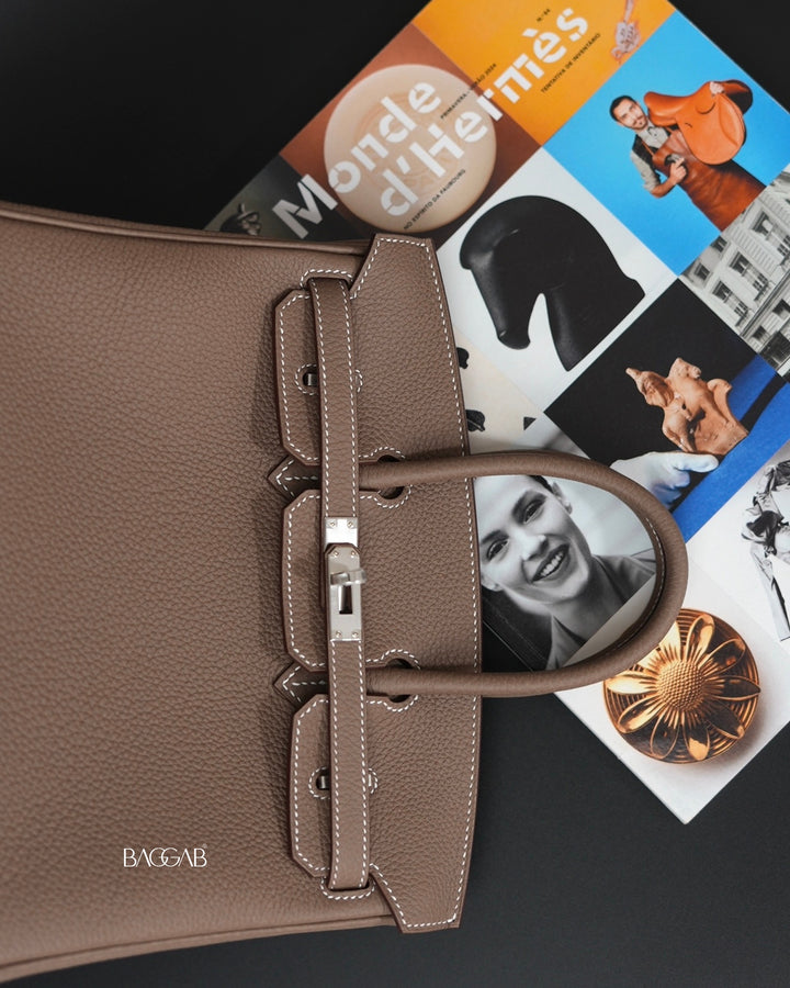 Hermès Birkin 25 Retourne Togo Etoupe Palladium Hardware – BAGGAB