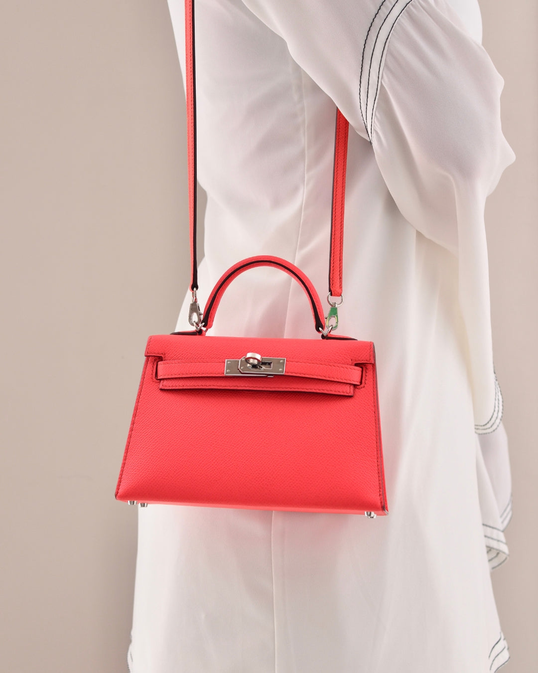 Hermès Kelly Mini Epsom Rose Texas | SACLÀB